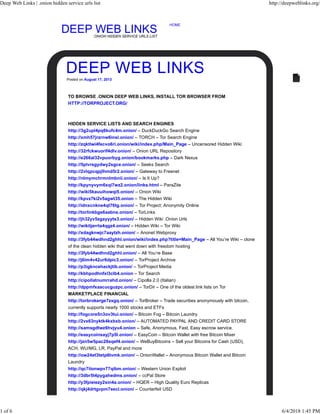 deep web links